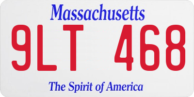 MA license plate 9LT468
