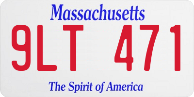 MA license plate 9LT471