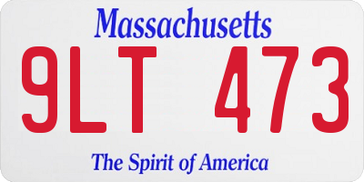 MA license plate 9LT473