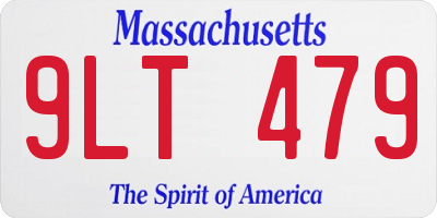 MA license plate 9LT479