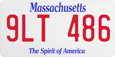 MA license plate 9LT486