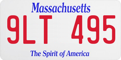 MA license plate 9LT495