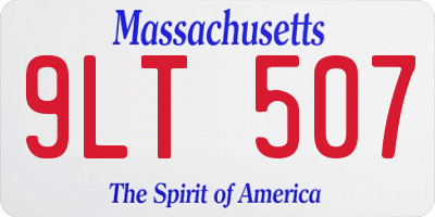 MA license plate 9LT507