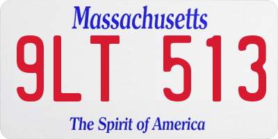 MA license plate 9LT513