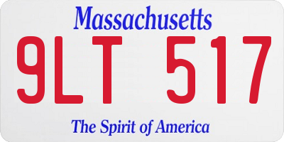 MA license plate 9LT517