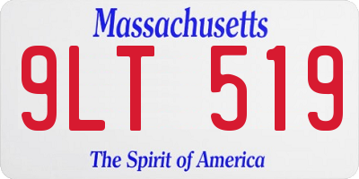 MA license plate 9LT519