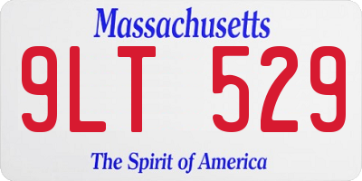 MA license plate 9LT529