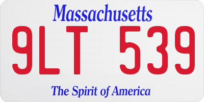 MA license plate 9LT539