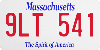 MA license plate 9LT541