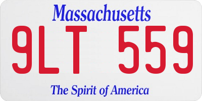 MA license plate 9LT559