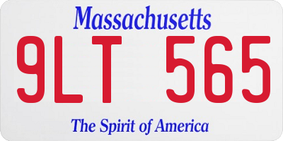 MA license plate 9LT565