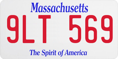 MA license plate 9LT569