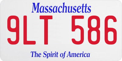 MA license plate 9LT586