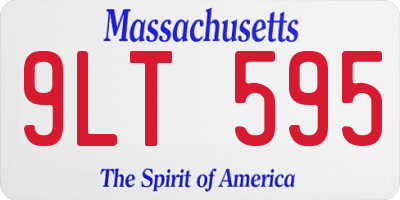 MA license plate 9LT595