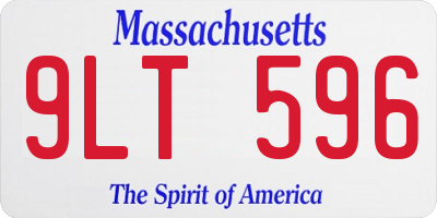 MA license plate 9LT596