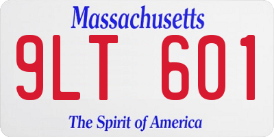 MA license plate 9LT601