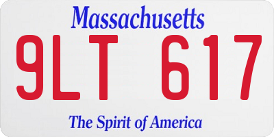 MA license plate 9LT617