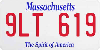 MA license plate 9LT619