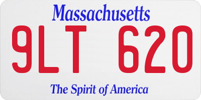 MA license plate 9LT620