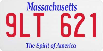 MA license plate 9LT621