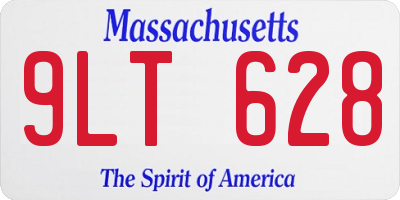 MA license plate 9LT628