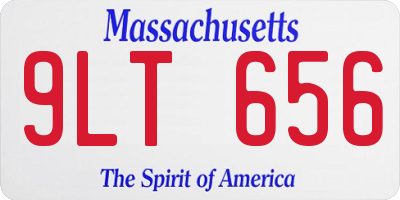 MA license plate 9LT656