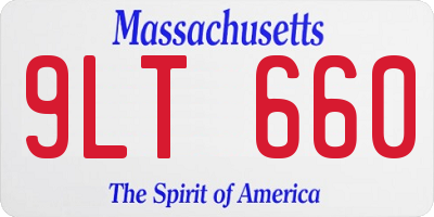 MA license plate 9LT660