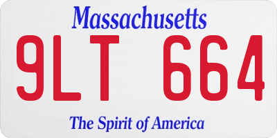 MA license plate 9LT664