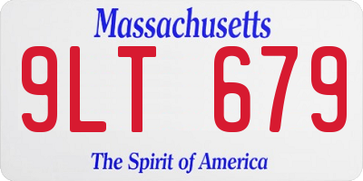 MA license plate 9LT679