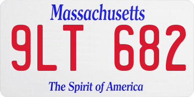 MA license plate 9LT682