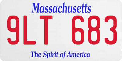 MA license plate 9LT683
