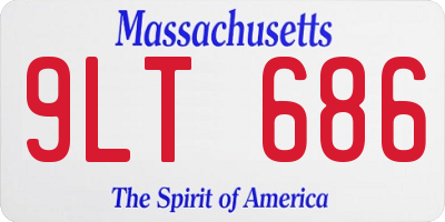 MA license plate 9LT686