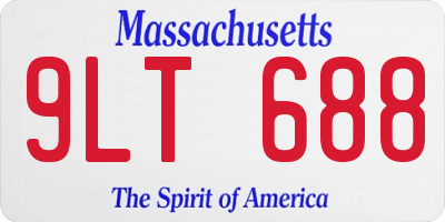 MA license plate 9LT688