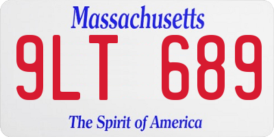 MA license plate 9LT689