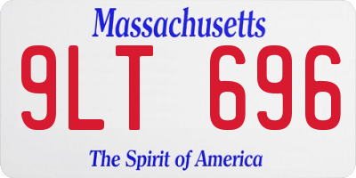 MA license plate 9LT696