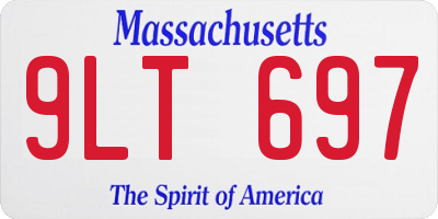 MA license plate 9LT697