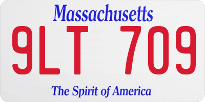 MA license plate 9LT709