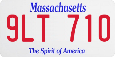 MA license plate 9LT710