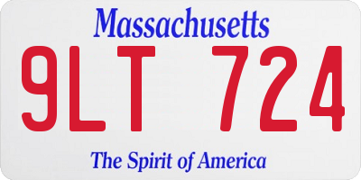 MA license plate 9LT724