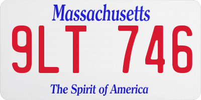 MA license plate 9LT746