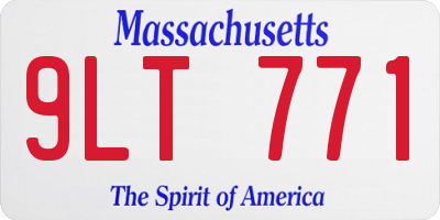 MA license plate 9LT771
