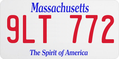 MA license plate 9LT772