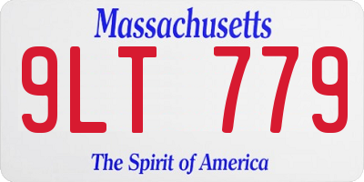 MA license plate 9LT779