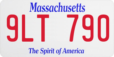 MA license plate 9LT790