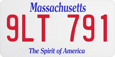 MA license plate 9LT791
