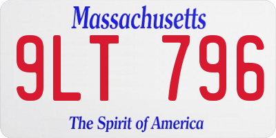 MA license plate 9LT796
