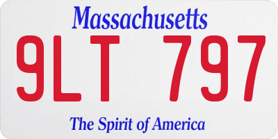 MA license plate 9LT797