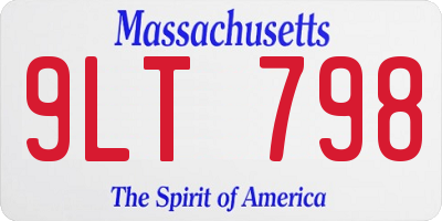 MA license plate 9LT798
