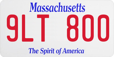 MA license plate 9LT800