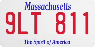 MA license plate 9LT811